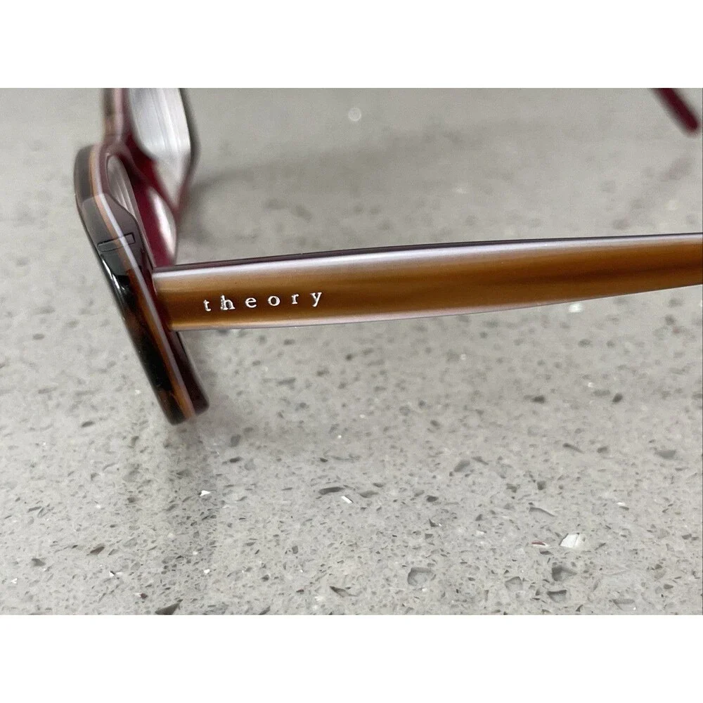 THEORY Eyeglasses Frames ONLY TH1140 C03 135 51 17 Brown Rectangular pink